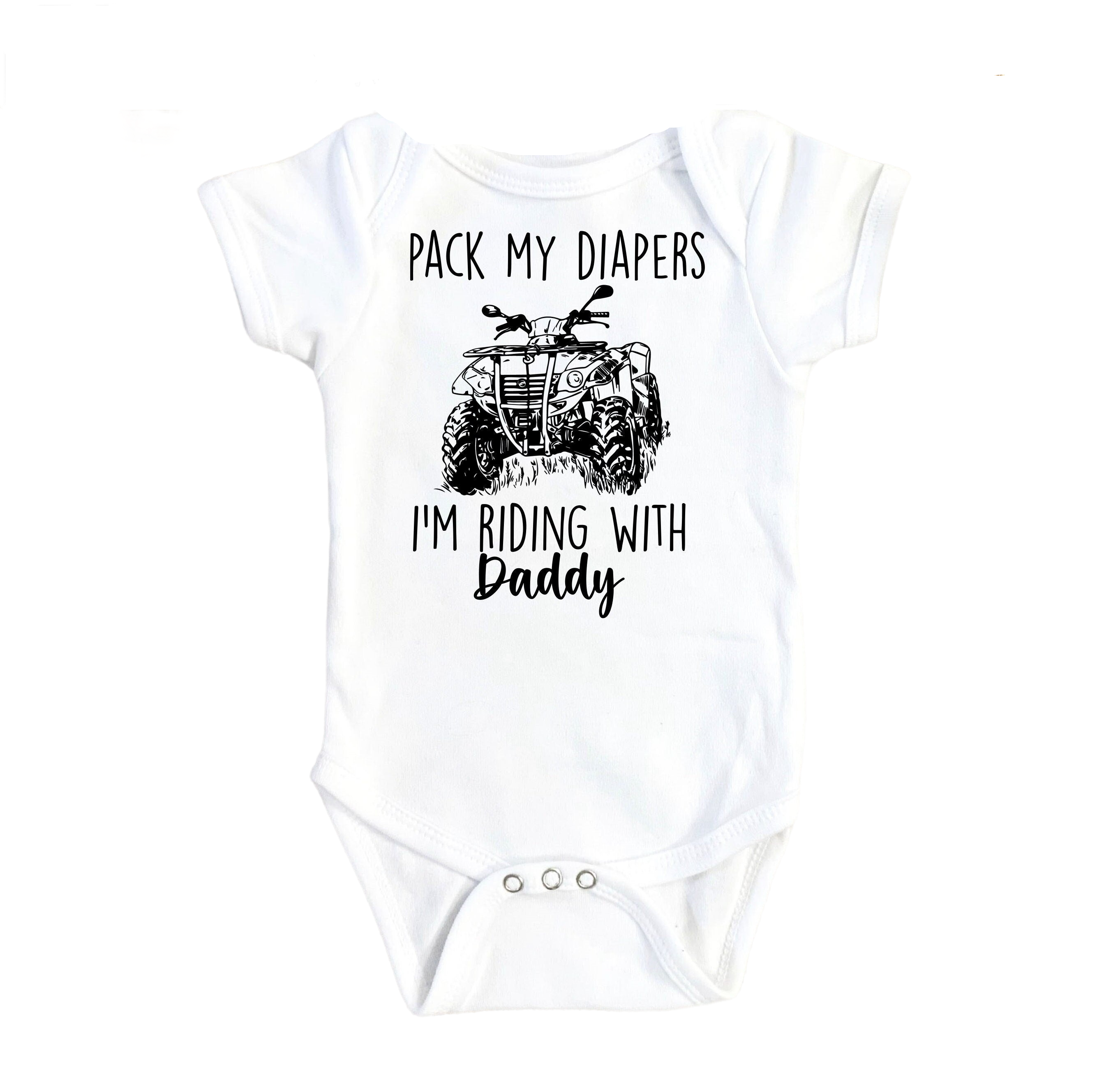 Atv Diapers - Baby Boy Girl Clothes Infant Bodysuit Funny Cute Newborn-0