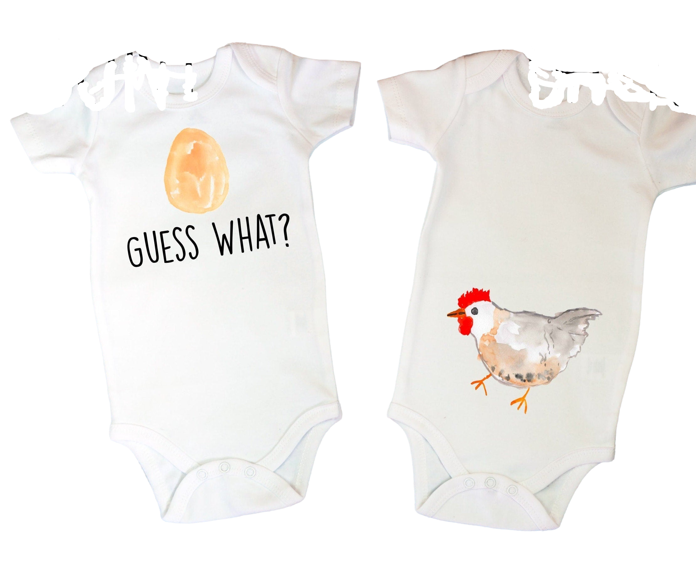 Chicken Guess What - Baby Boy Girl Clothes Infant Bodysuit Funny Cute Newborn-0