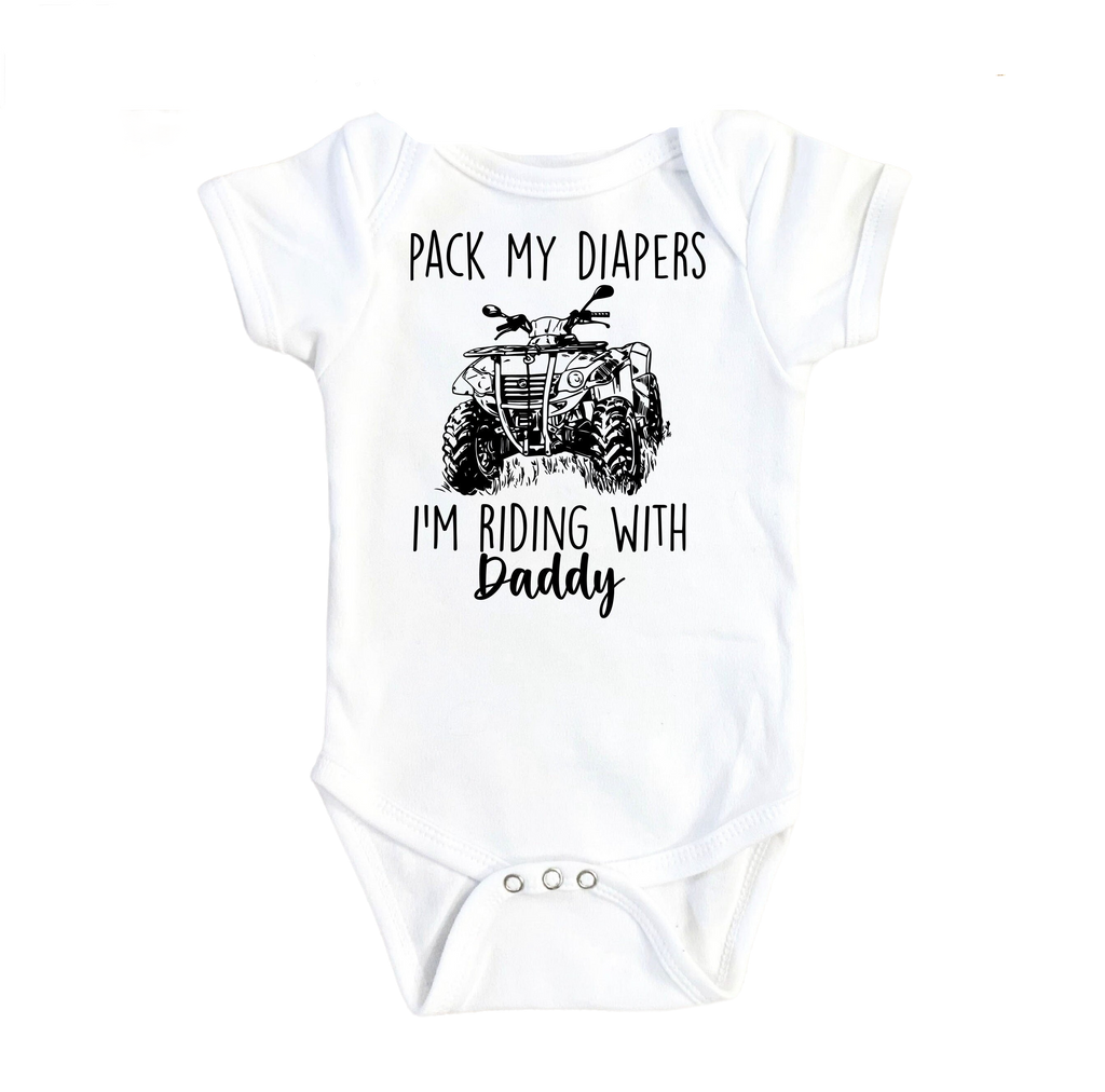 Atv Diapers - Baby Boy Girl Clothes Infant Bodysuit Funny Cute Newborn-0
