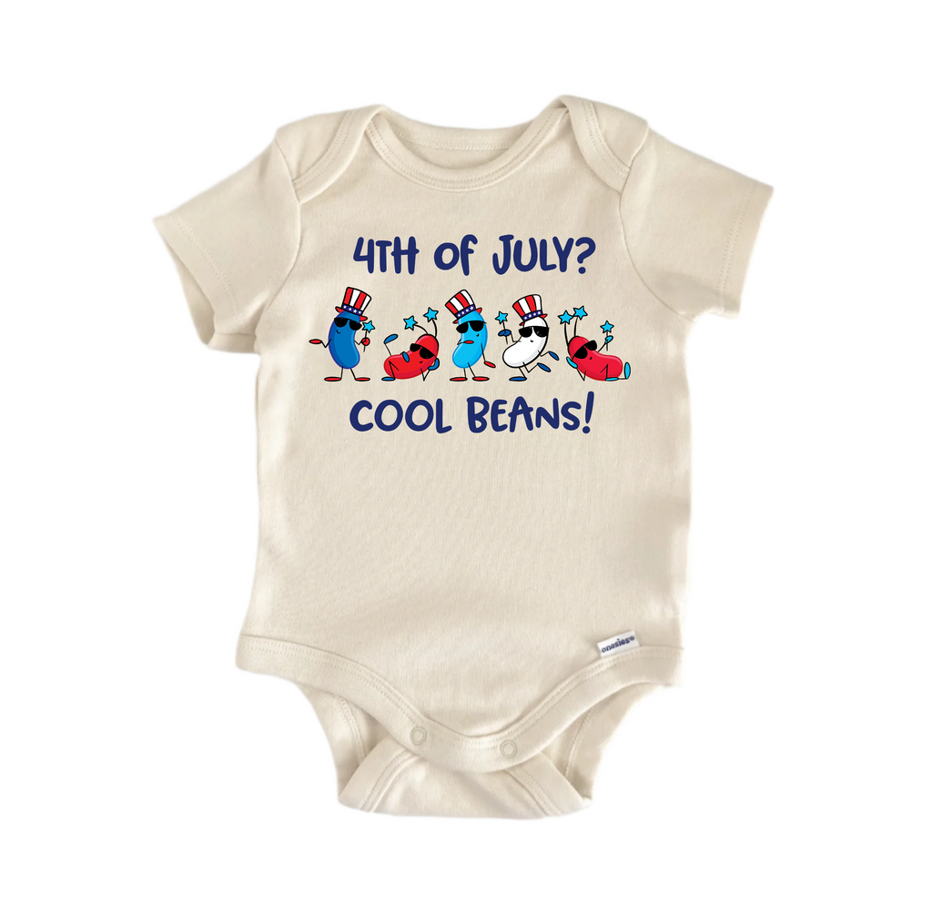 4th Of July Cool Beans Patriotic -  Baby Boy Girl Clothes Bodysuit Funny Cute-0