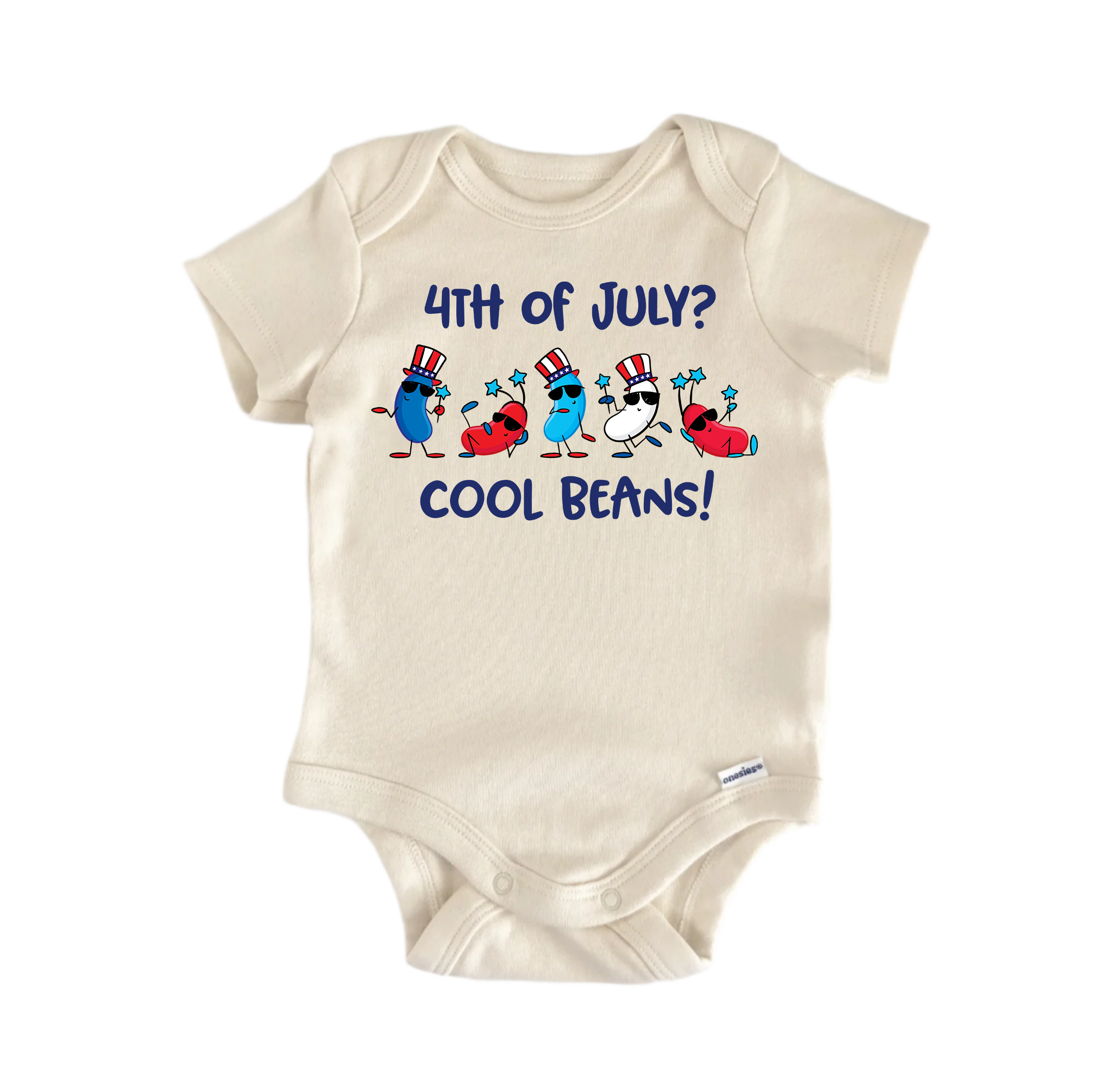 4th Of July Cool Beans Patriotic -  Baby Boy Girl Clothes Bodysuit Funny Cute-0