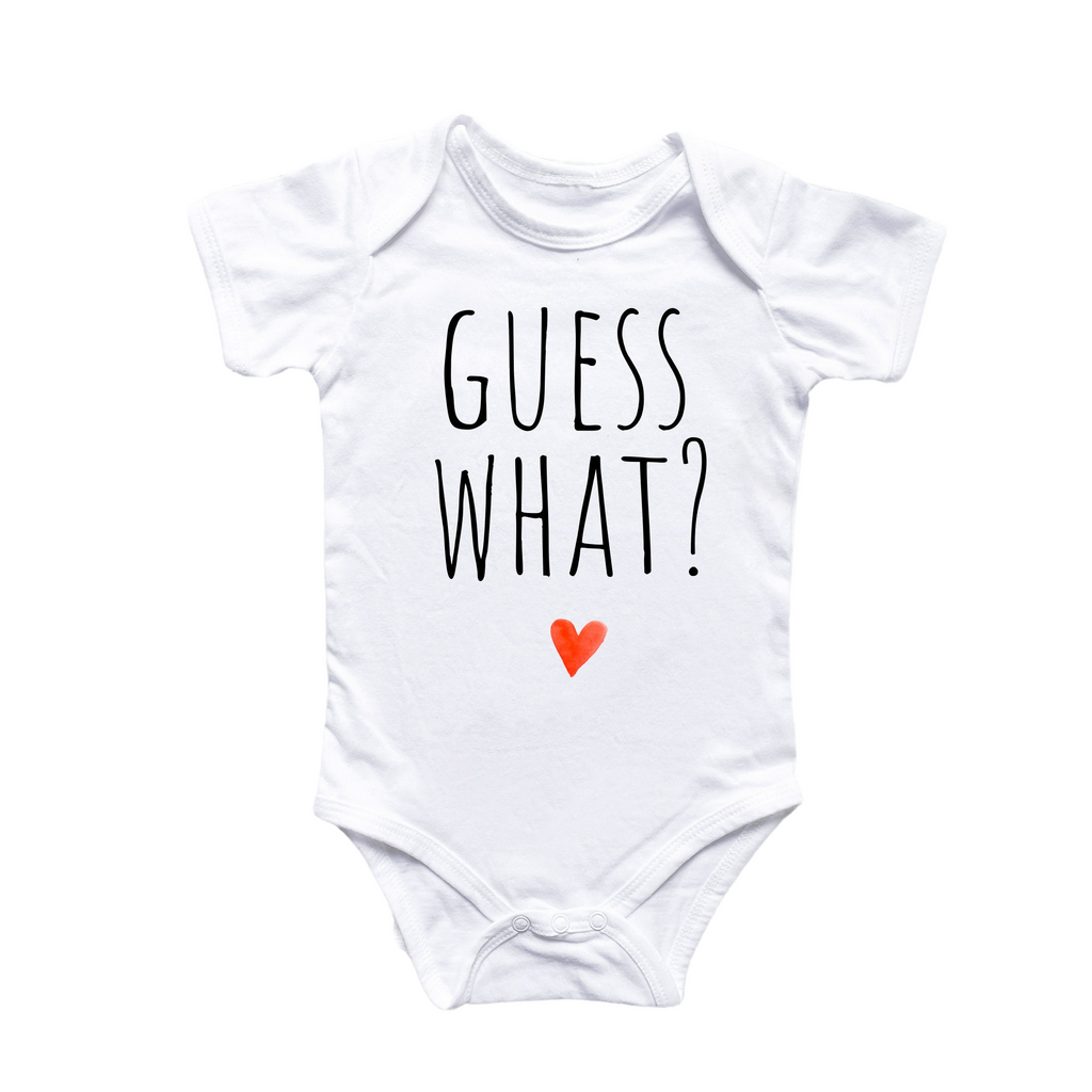 Guess What Announcement - Baby Boy Girl Clothes Infant Bodysuit Funny Cute Newborn-0