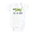 Alligator Green - Baby Boy Girl Clothes Infant Bodysuit Funny Cute Newborn-0