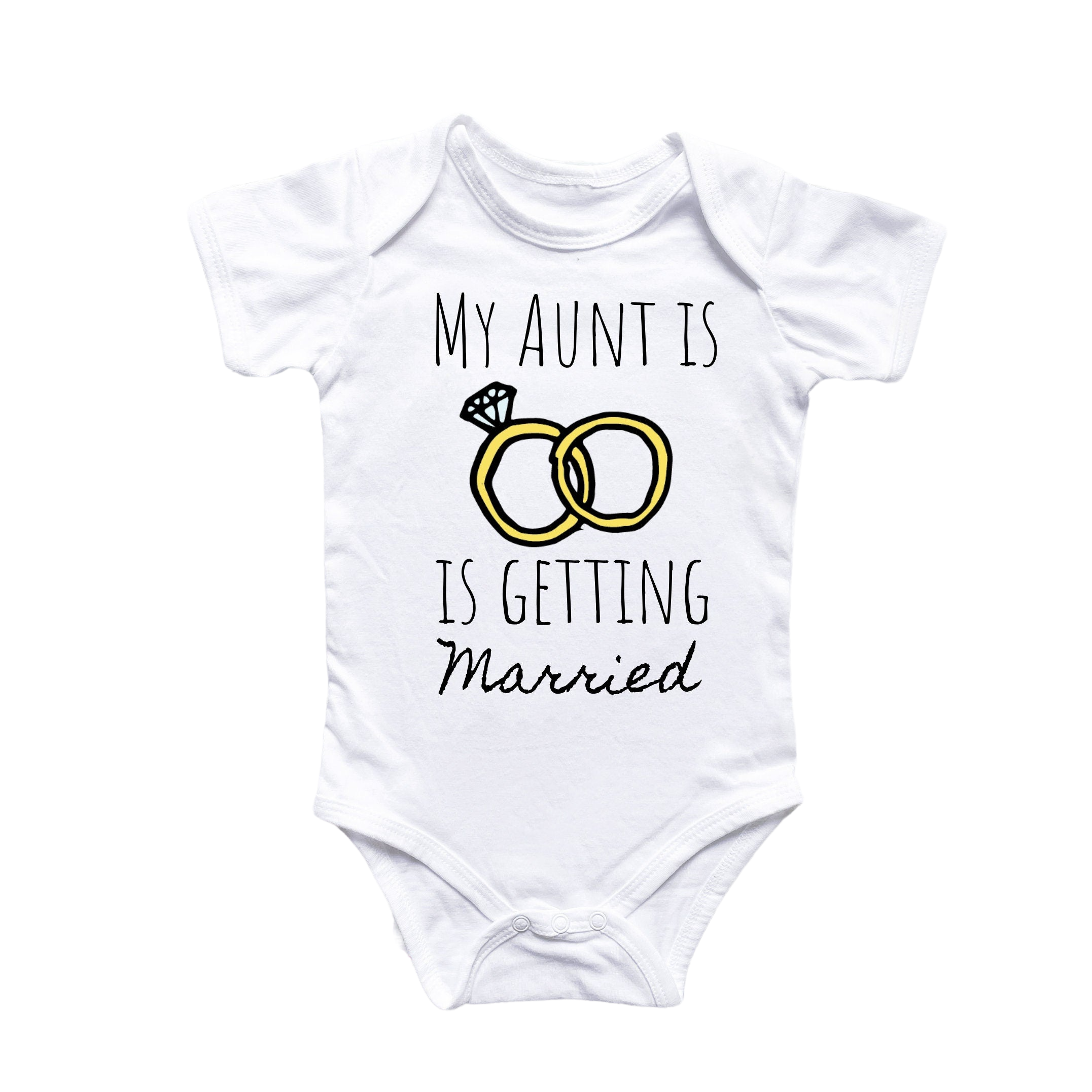 Aunt Engaged Wedding - Baby Boy Girl Clothes Infant Bodysuit Funny Cute Newborn-0