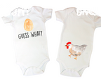 Chicken Guess What - Baby Boy Girl Clothes Infant Bodysuit Funny Cute Newborn-0