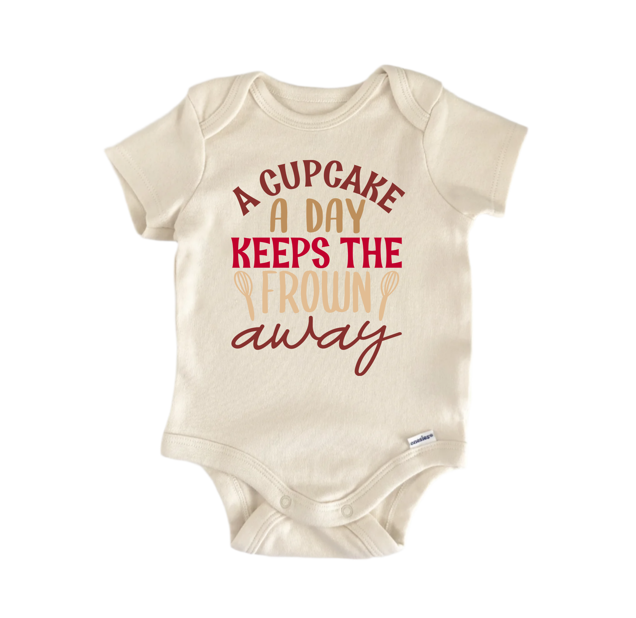 A Cupcake A Day Keeps The Frown -  Baby Boy Girl Clothes  Bodysuit Funny Cute Newborn-0