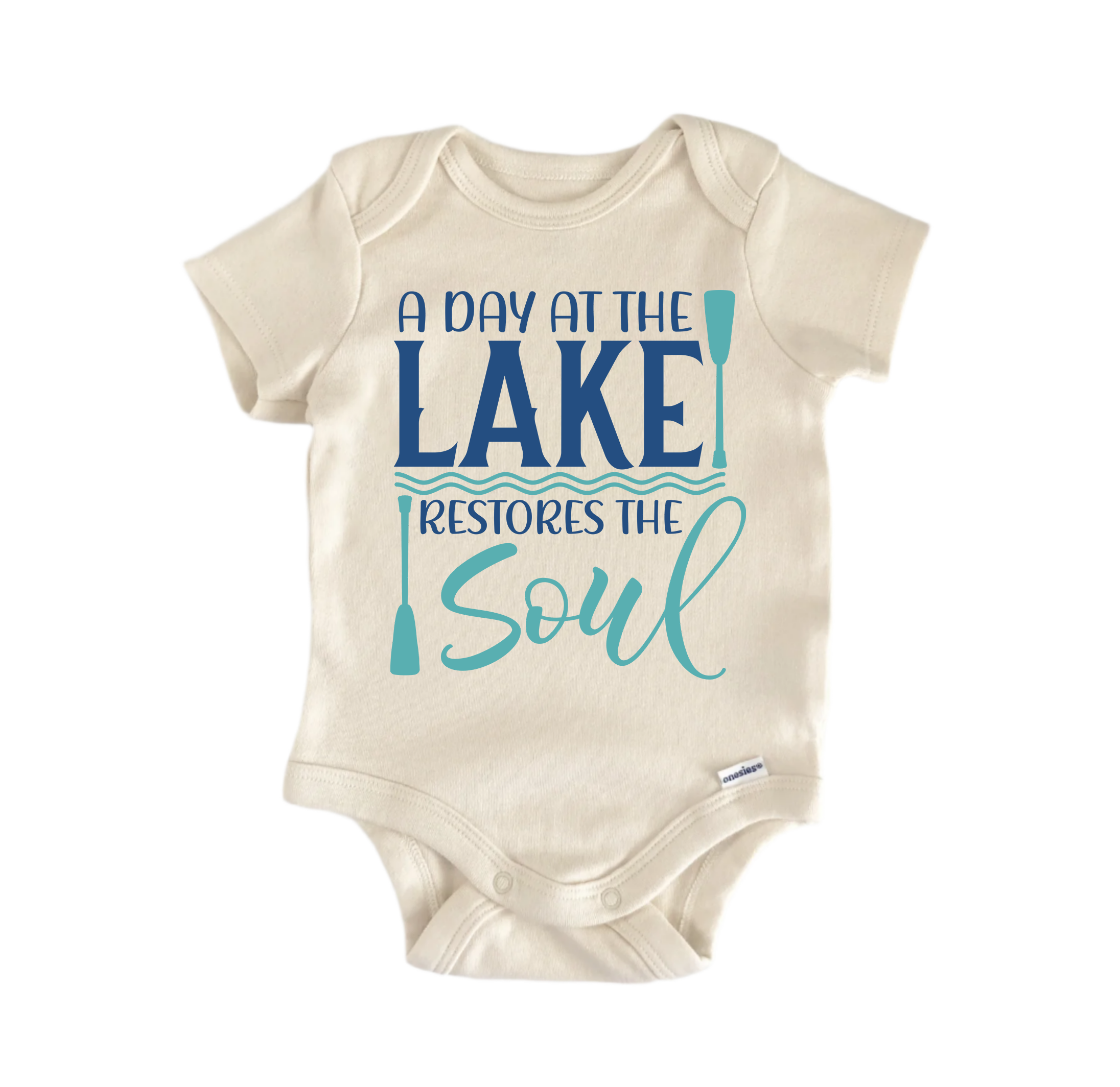 A Day At The Lake Restores The Soul - Baby Boy Girl Clothes Infant Bodysuit Funny Cute-0
