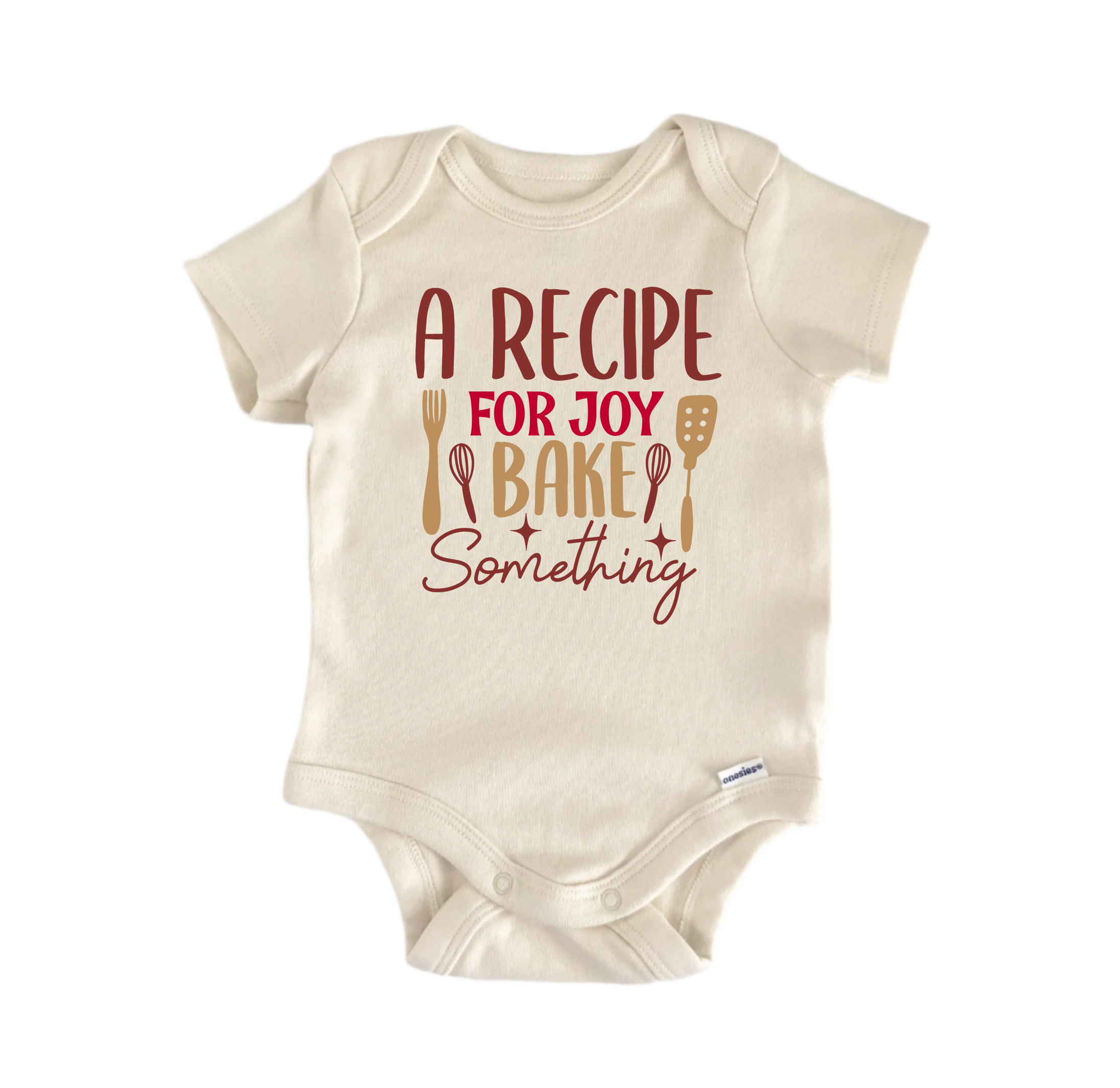 A Recipe For Joy Bake Something Baking -  Baby Boy Girl Clothes  Bodysuit Funny Cute Newborn-0