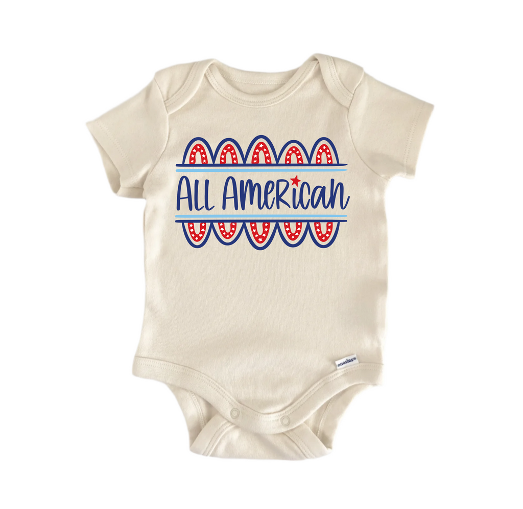 All American July 4th -  Baby Boy Girl Clothes  Bodysuit Funny Cute-0