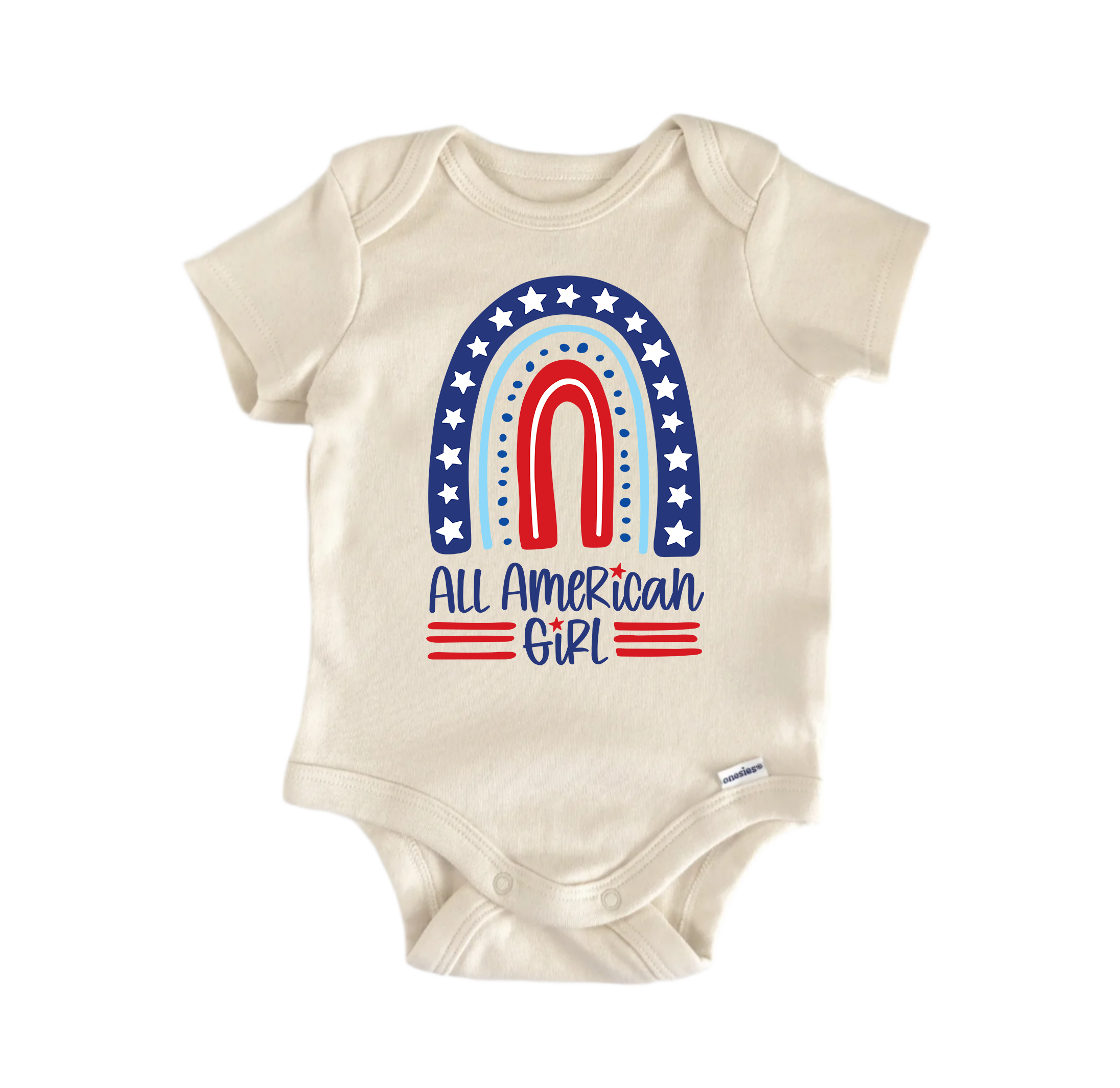 All American Girl July 4th -  Baby Boy Girl Clothes  Bodysuit Funny Cute-0