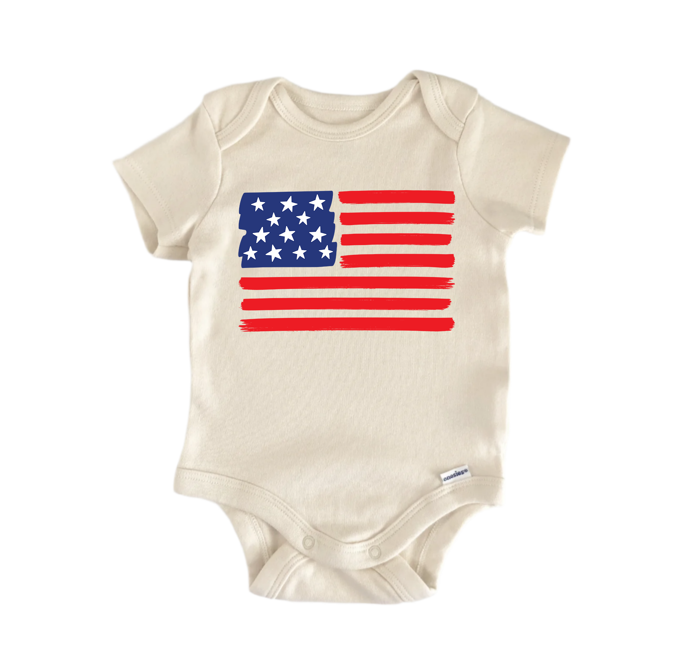 America Flag Patriotic July 4th Patriotic -  Baby Boy Girl Clothes  Bodysuit-0