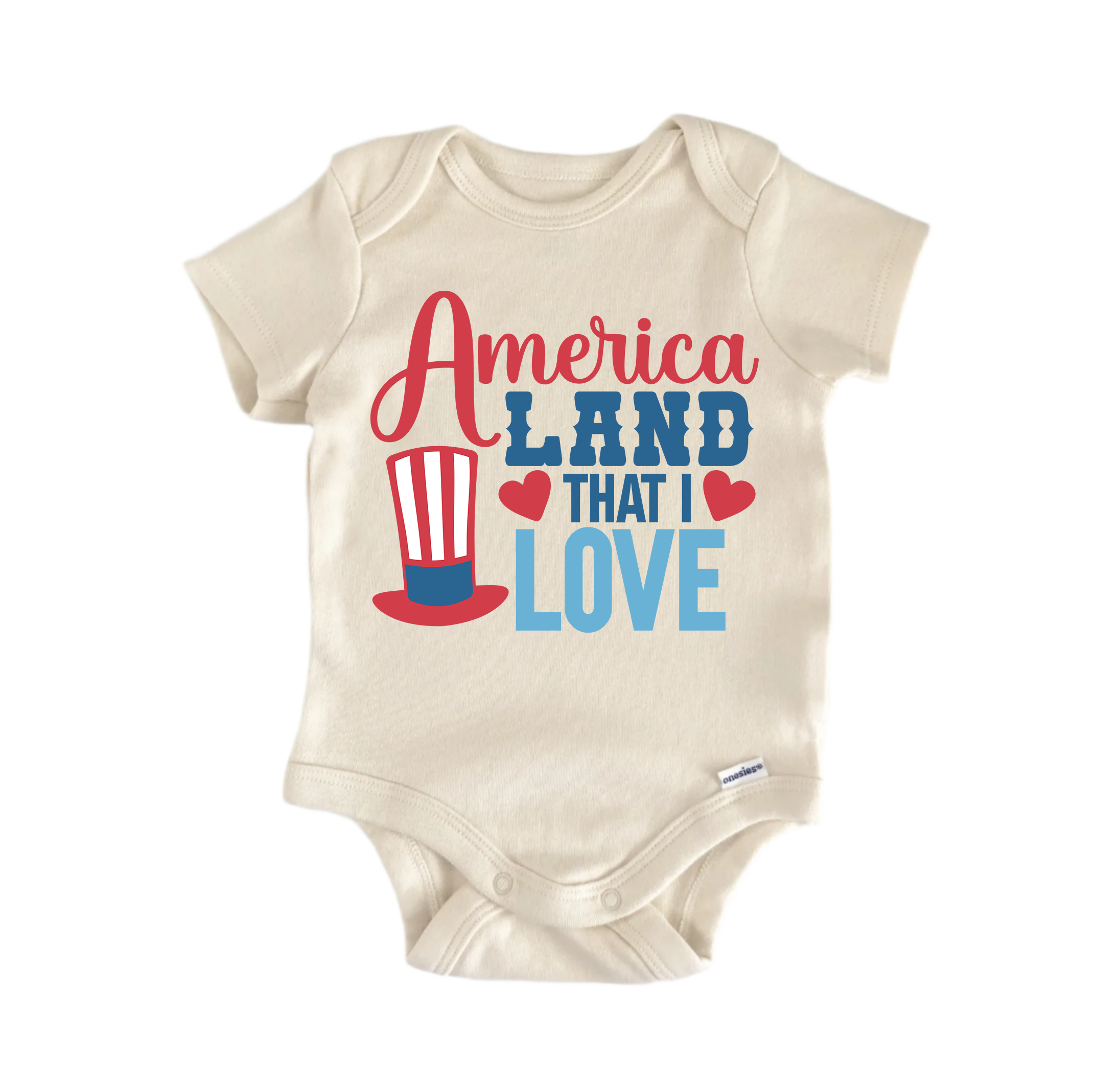 America Land Love July 4th Patriotic - Baby Boy Girl Clothes Infant Bodysuit Funny Cute-0