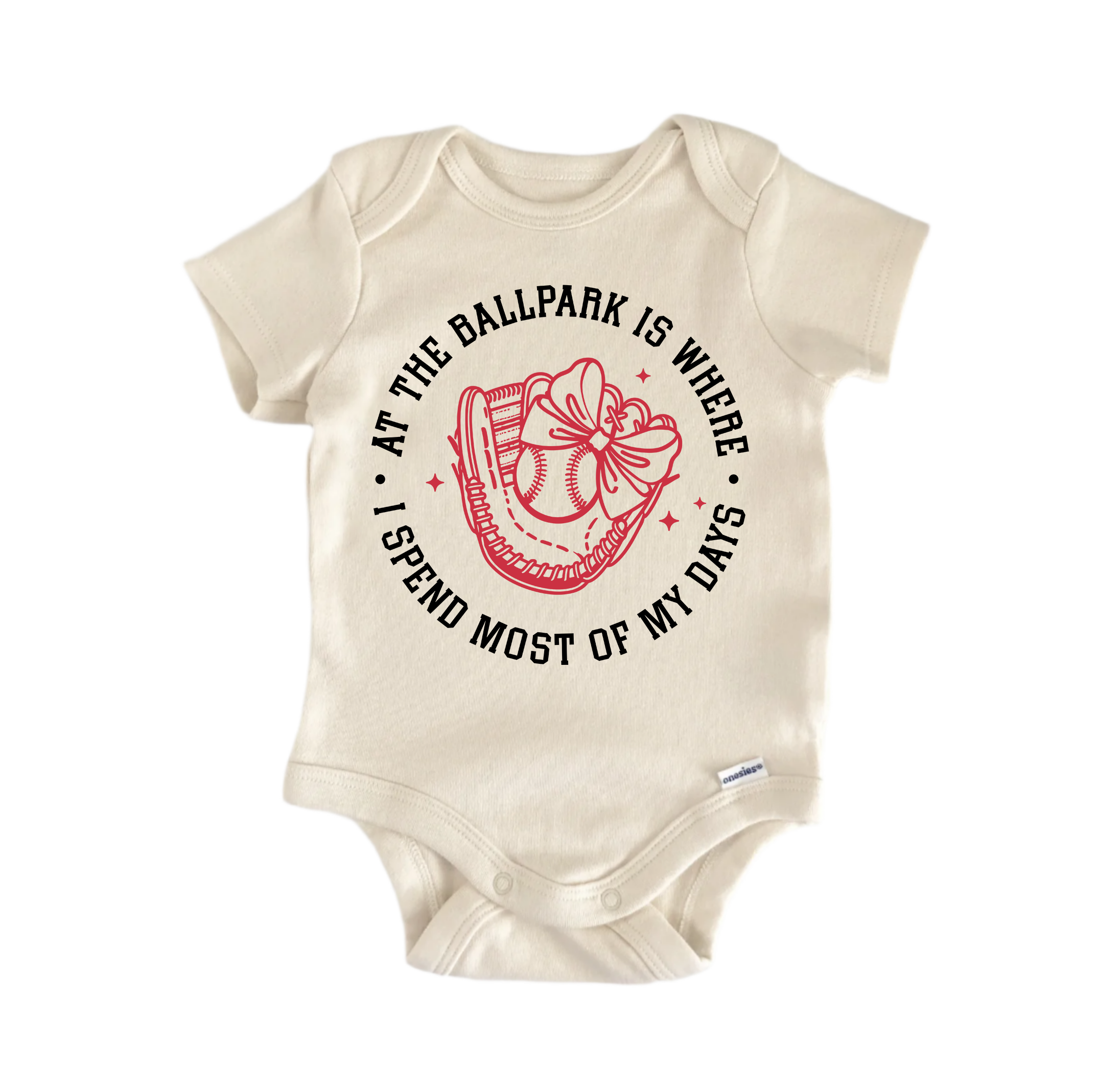 At The Ballpark Baseball -  Baby Boy Girl Clothes  Bodysuit Funny Cute-0