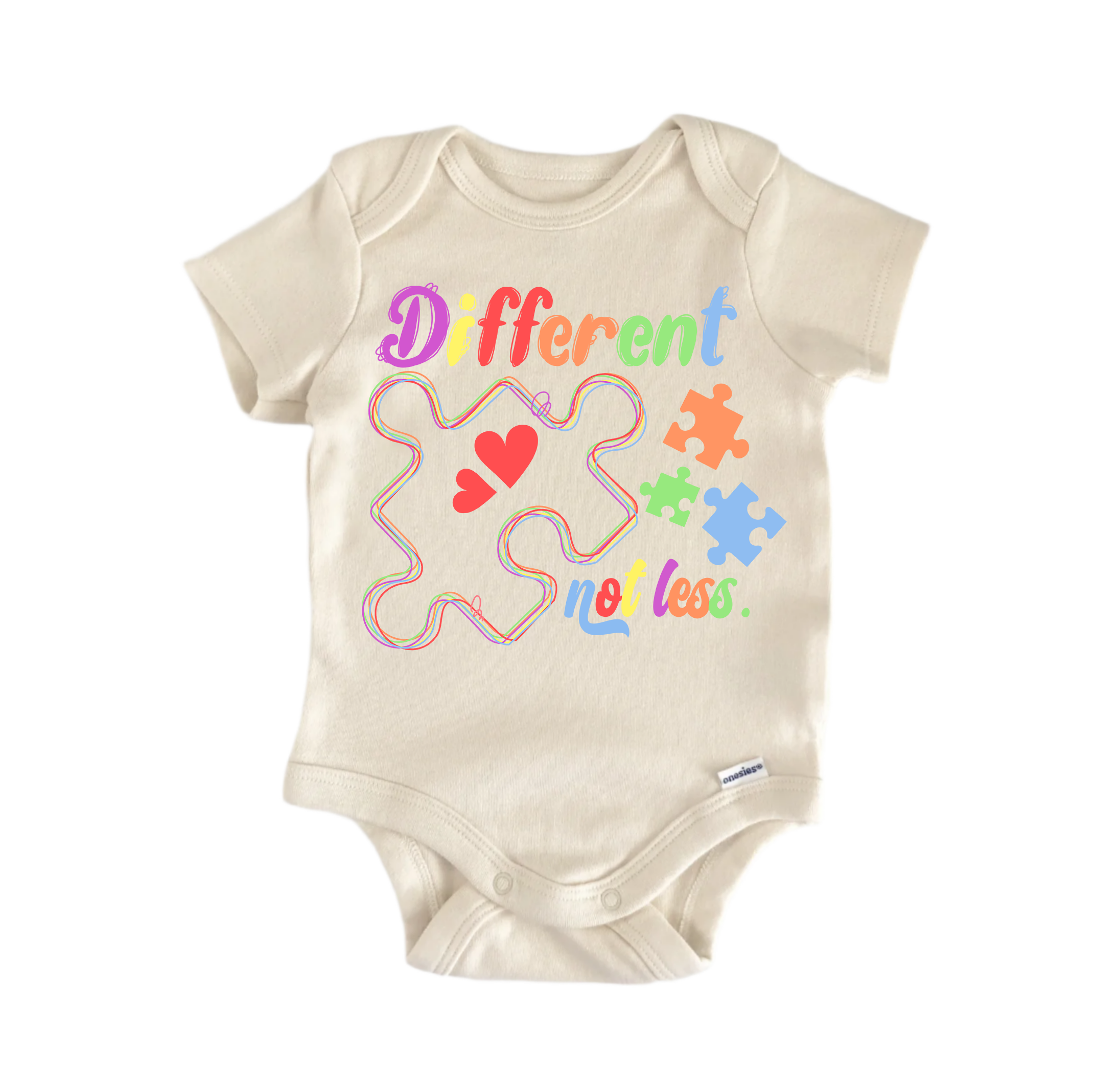 Autism Awareness Different Not Less -  Baby Boy Girl Clothes  Bodysuit Funny Cute-0