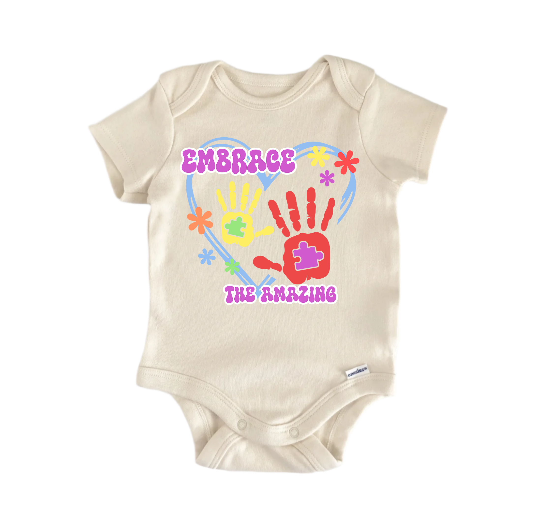 Autism Awareness Embrace The Amazing -  Baby Boy Girl Clothes  Bodysuit Funny Cute-0