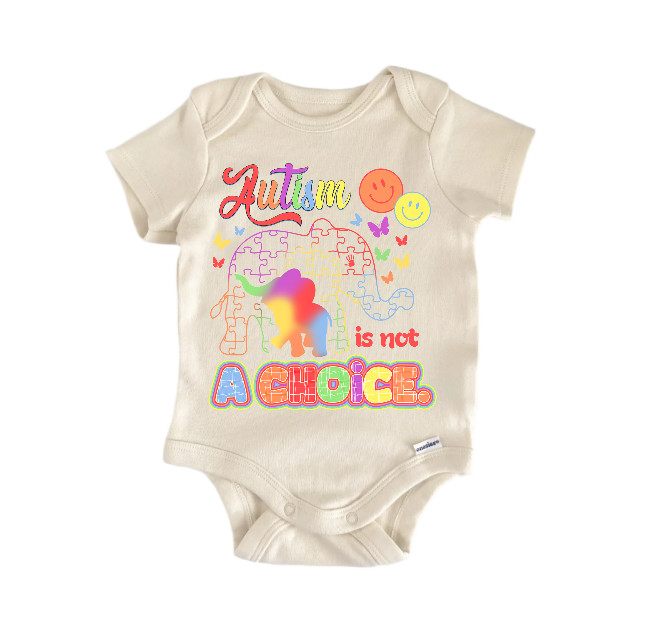 Autism Awareness Is Not A Choice -  Baby Boy Girl Clothes  Bodysuit Funny Cute-0