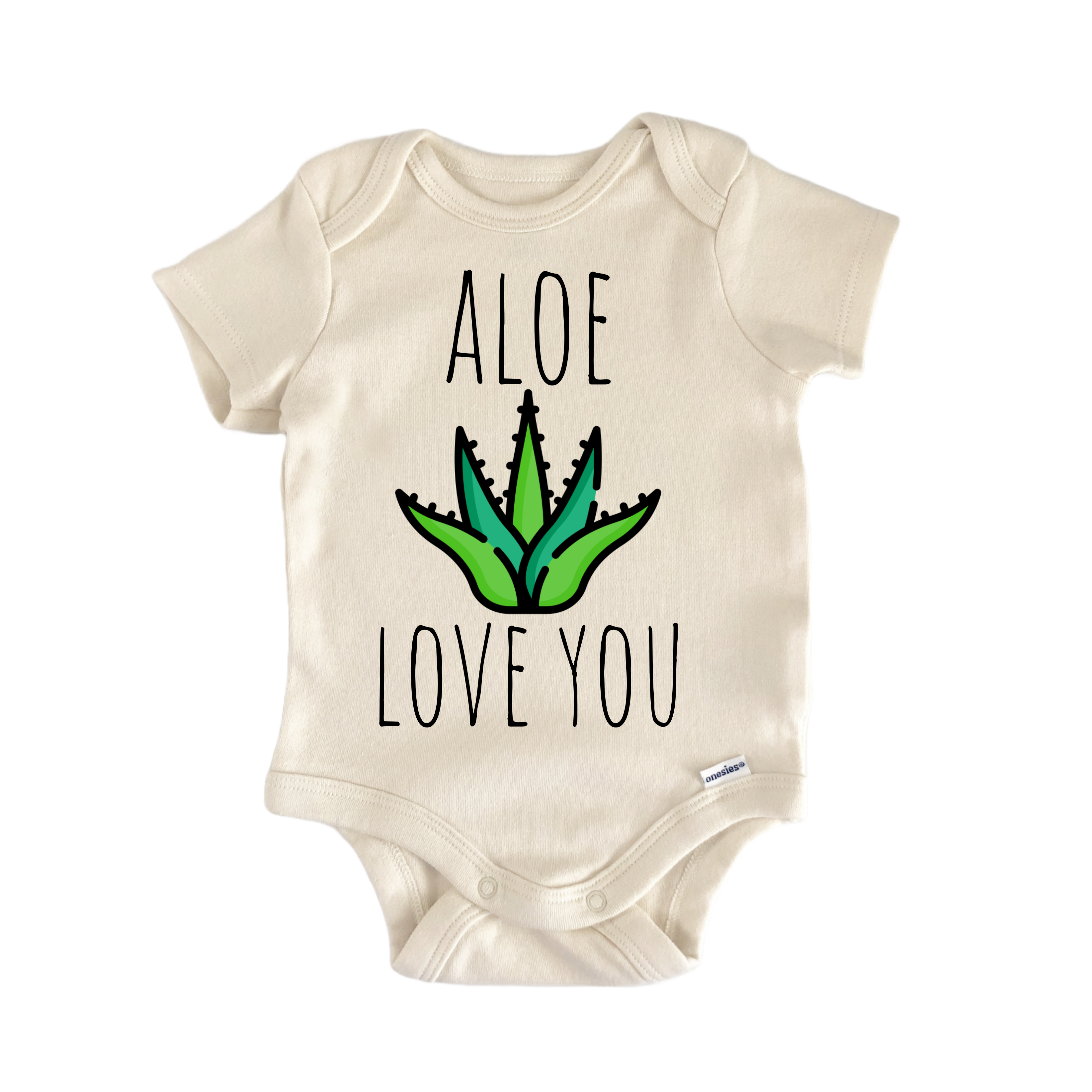 Aloe Vera Succulent Plant - Baby Bodysuit-0