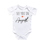 August Baby Announcement - Baby Boy Girl Clothes Infant Bodysuit Funny Cute Newborn-0