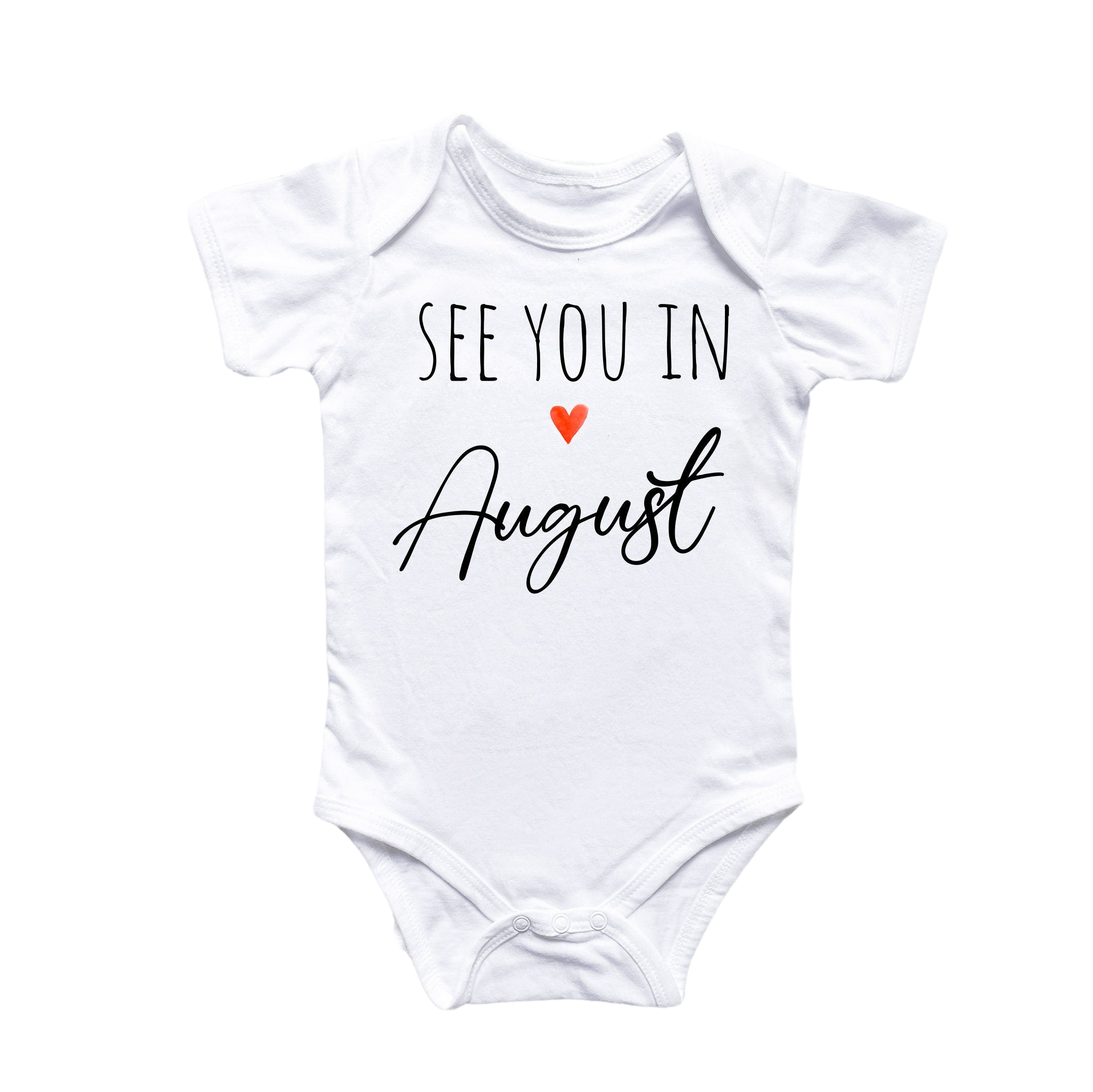 August Baby Announcement - Baby Boy Girl Clothes Infant Bodysuit Funny Cute Newborn-0
