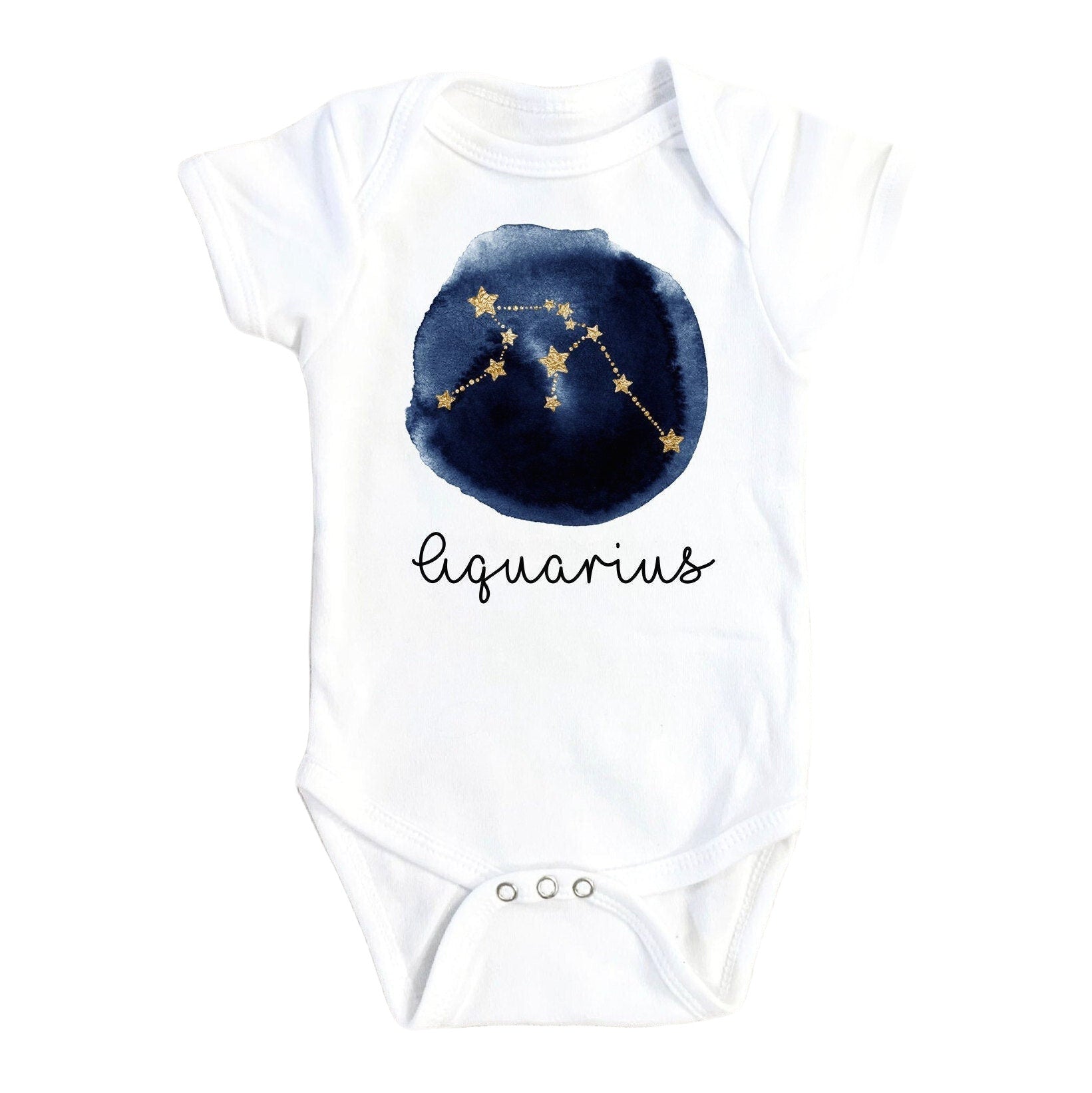 Aquarius Zodiac - Baby Boy Girl Clothes Infant Bodysuit Funny Cute Newborn-0