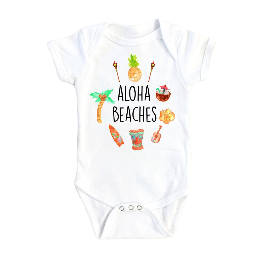 Aloha Beaches - Baby Boy Girl Clothes Infant Bodysuit Funny Cute Newborn-0