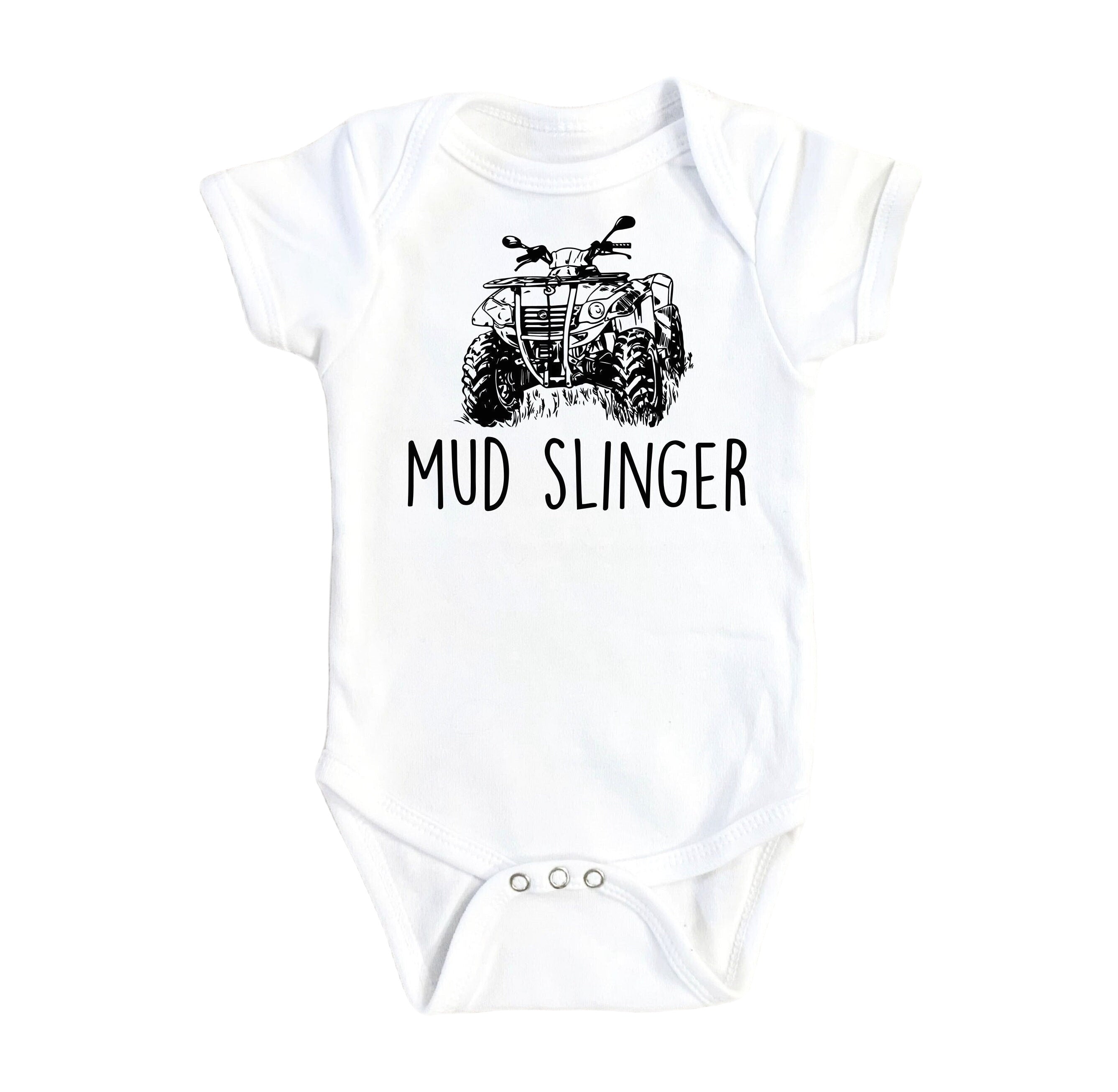 ATV Mud Slinger - Baby Boy Girl Clothes Infant Bodysuit Funny Cute Newborn-0