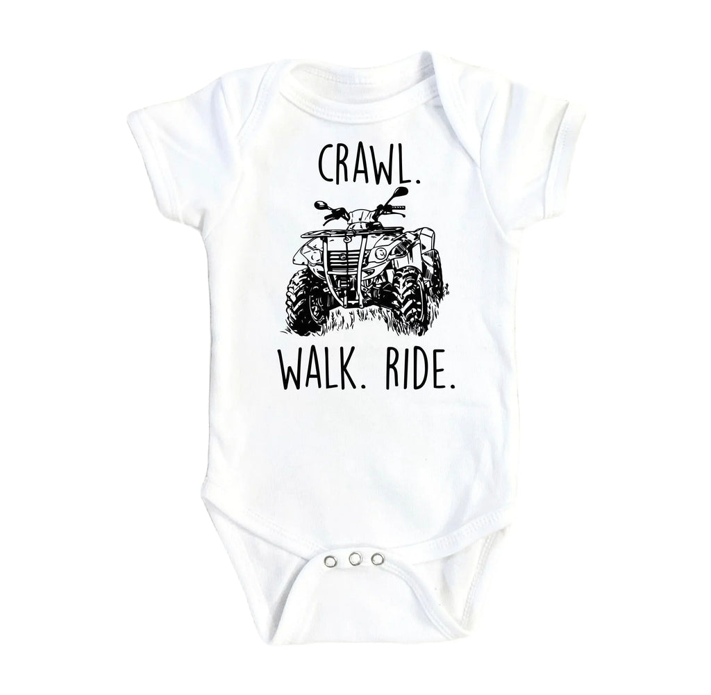 ATV Crawl - Baby Boy Girl Clothes Infant Bodysuit Funny Cute Newborn-0