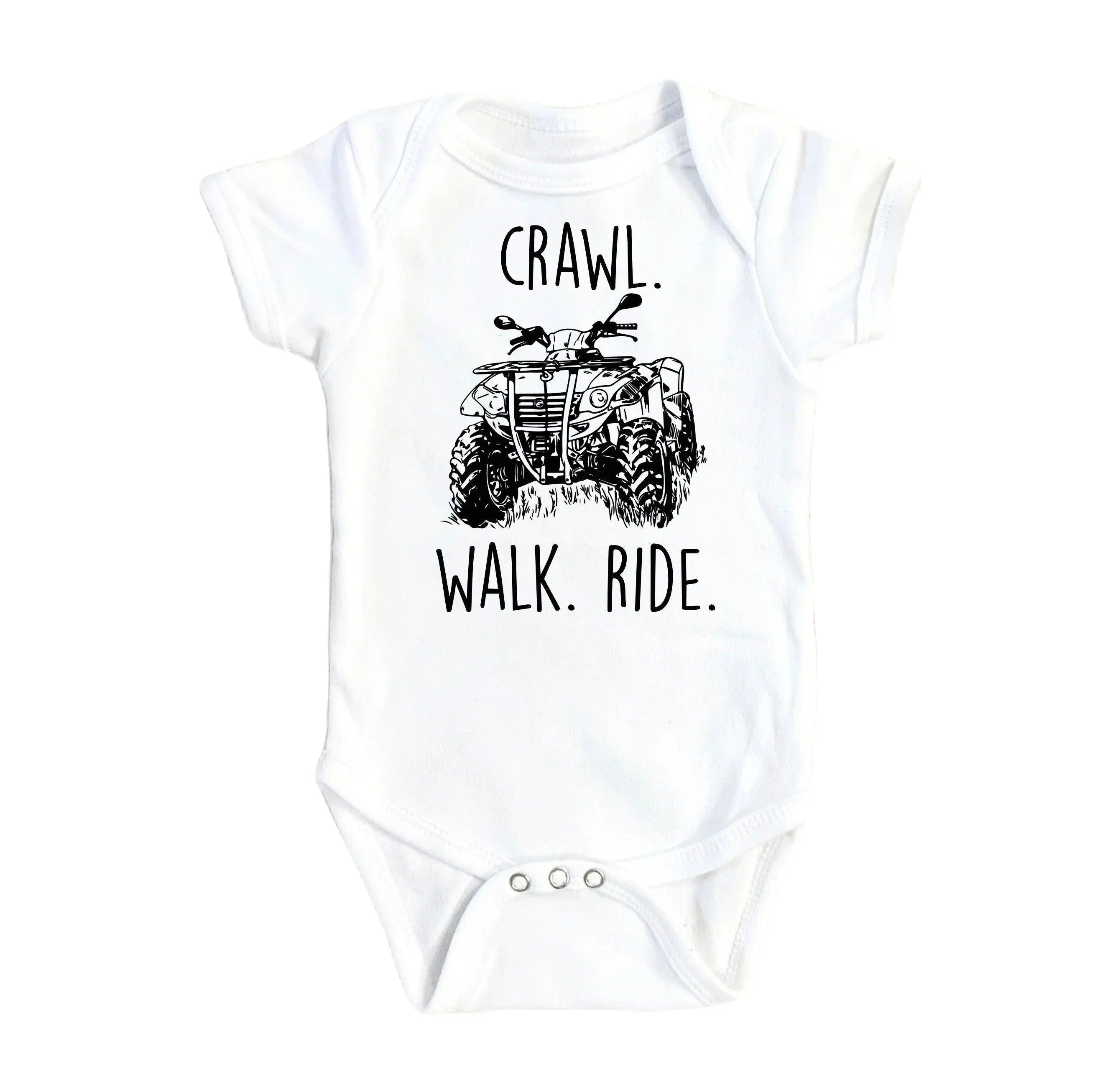 ATV Crawl - Baby Boy Girl Clothes Infant Bodysuit Funny Cute Newborn-0