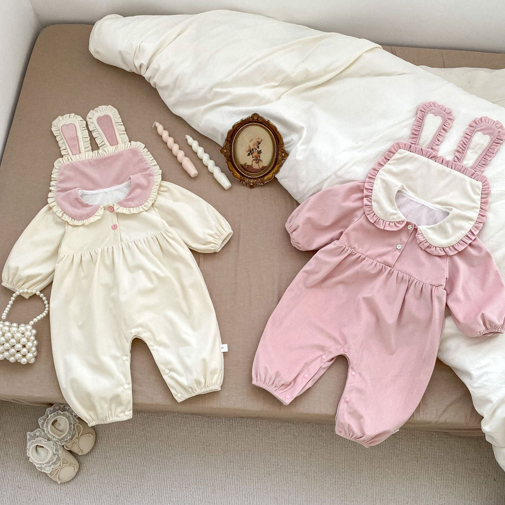 Arrival Autumn Baby Girls Long Sleeves Rabbits Design Romper-3