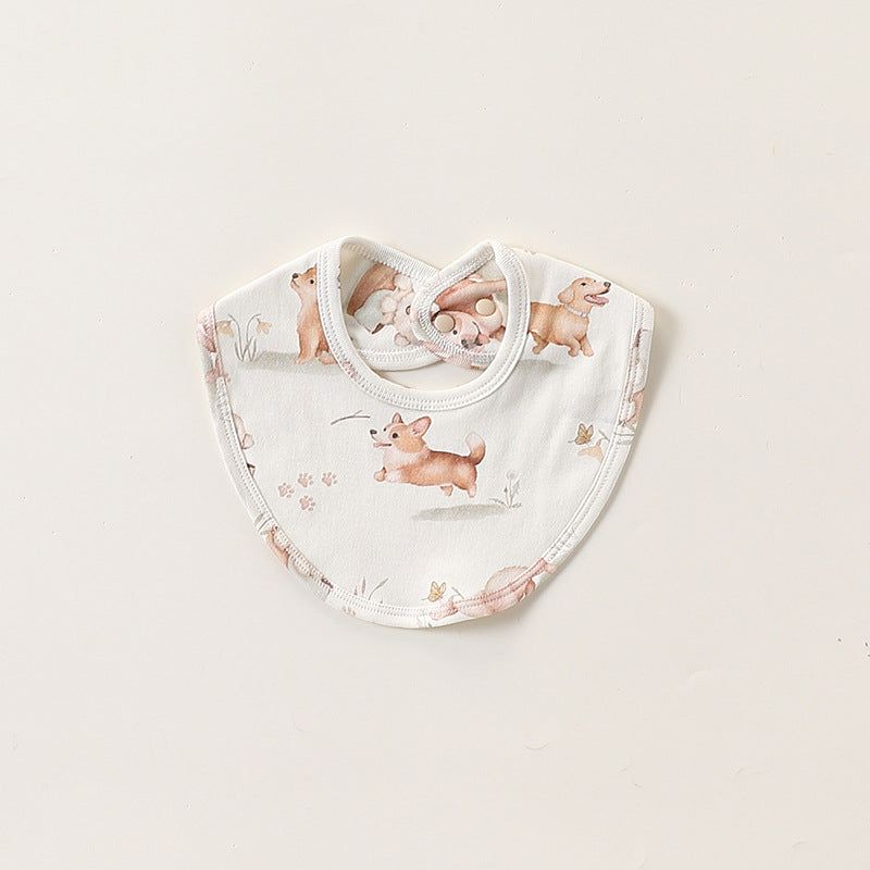 Adorable Cartoon Cotton Snap-on Bib-3