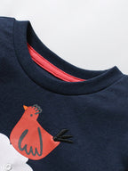 Arrival Autumn Kids’ Animals Cartoon Pattern Print Long Sleeves T-Shirt In European And American Style-1