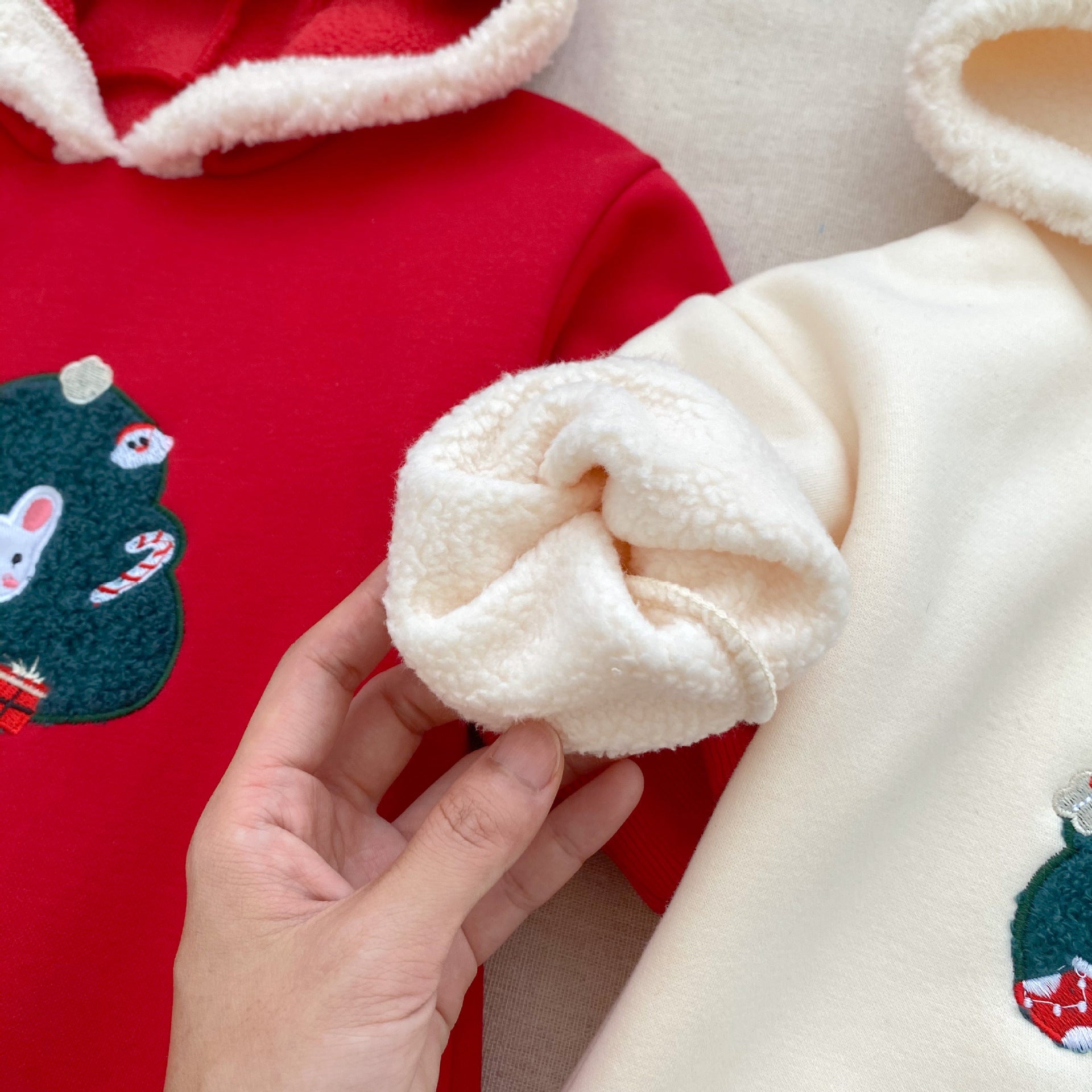Autumn and Winter Arrival Baby Unisex Christmas Tree Pattern Long Sleeves Casual Rompers-4