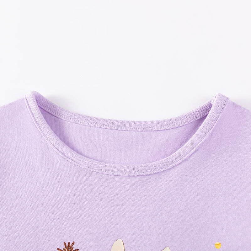 Autumn and Spring Arrival Star and Cartoon Pattern Long Sleeves Dress for Stylish Girls-1