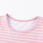 Autumn and Spring Arrival Striped and Cartoon Pattern Long Sleeves Dress for Stylish Girls-1