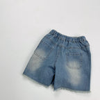 Arrival Summer Unisex Street Fashion Cool and Casual Washed Denim Shorts-1