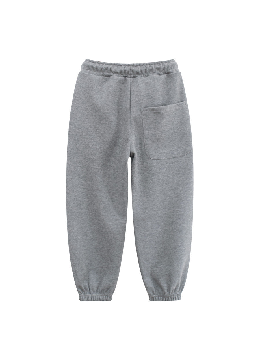 Autumn and Spring New Arrival Modern Casual Kids Versatile Letters Pattern Sportswear Pants-1