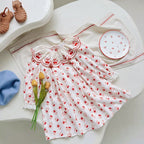 Arrival Autumn Girls Fruits and Cartoon Pattern Long Sleeves Dress-1