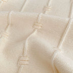 Autumn Arrival Baby Girls Knitted Long Sleeves Striped Jacquard Pattern Onesies-2