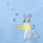 Autumn and Spring Arrival Stars and Animals Cartoon Pattern Long Sleeves Dress for Stylish Girls-2