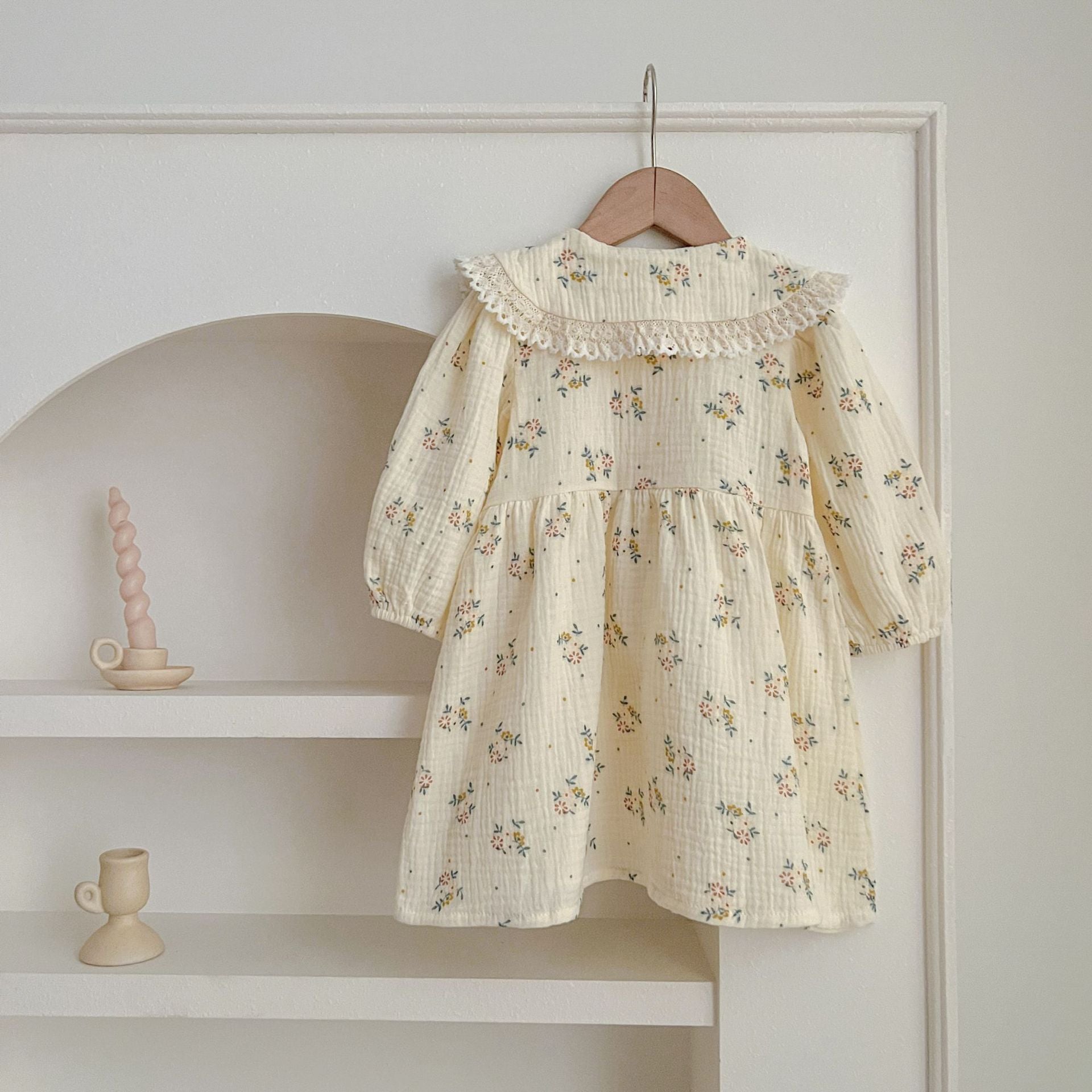 Adorable Baby Lace Collar Onesies or Floral Pattern Girls Dress-2