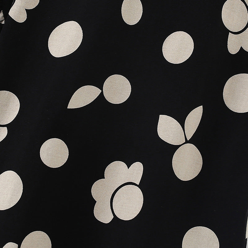 Summer Arrival Girls’ Flowers and Fruits Geometric Pattern Short Sleeves T-shirt in European and American Style-2