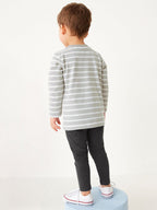 Arrival Spring And Autumn Boys Casual Cartoon Dog Long Sleeves Top Striped T-Shirt And Pants Clothing Set-3