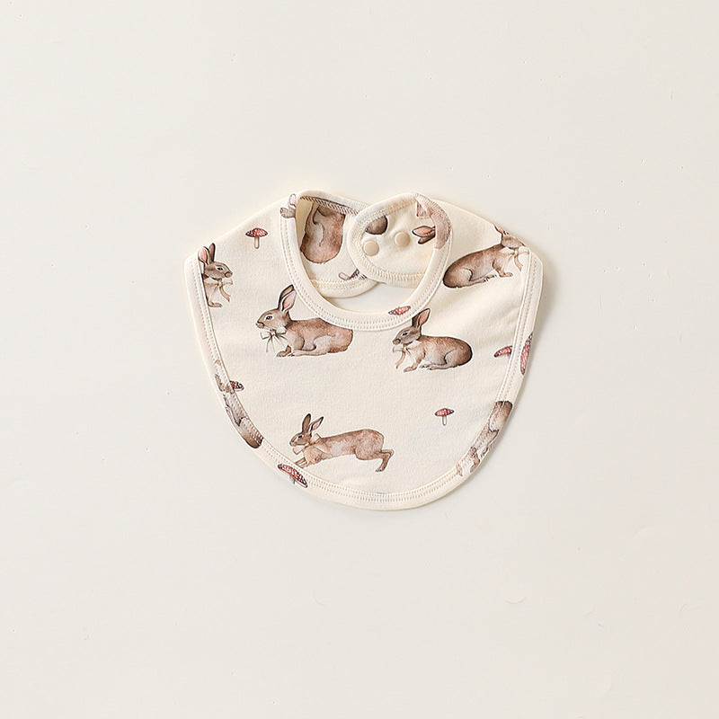Adorable Cartoon Cotton Snap-on Bib-4