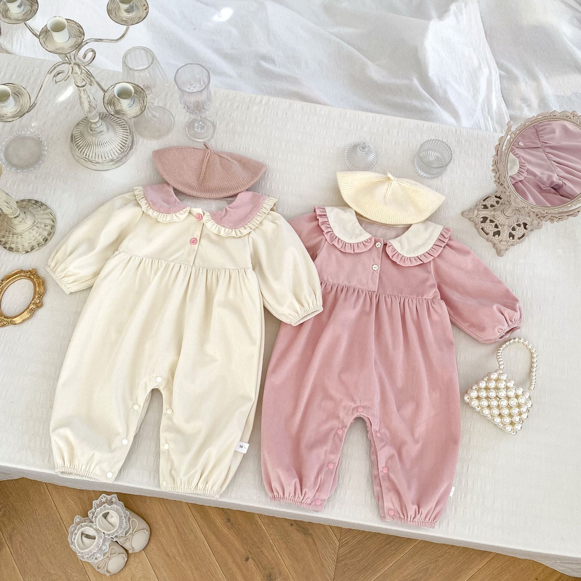 Arrival Autumn Baby Girls Long Sleeves Rabbits Design Romper-4