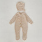 Autumn and Winter Arrival Unisex Baby’s Solid Color Crew Neck Fluffy Rompers-1