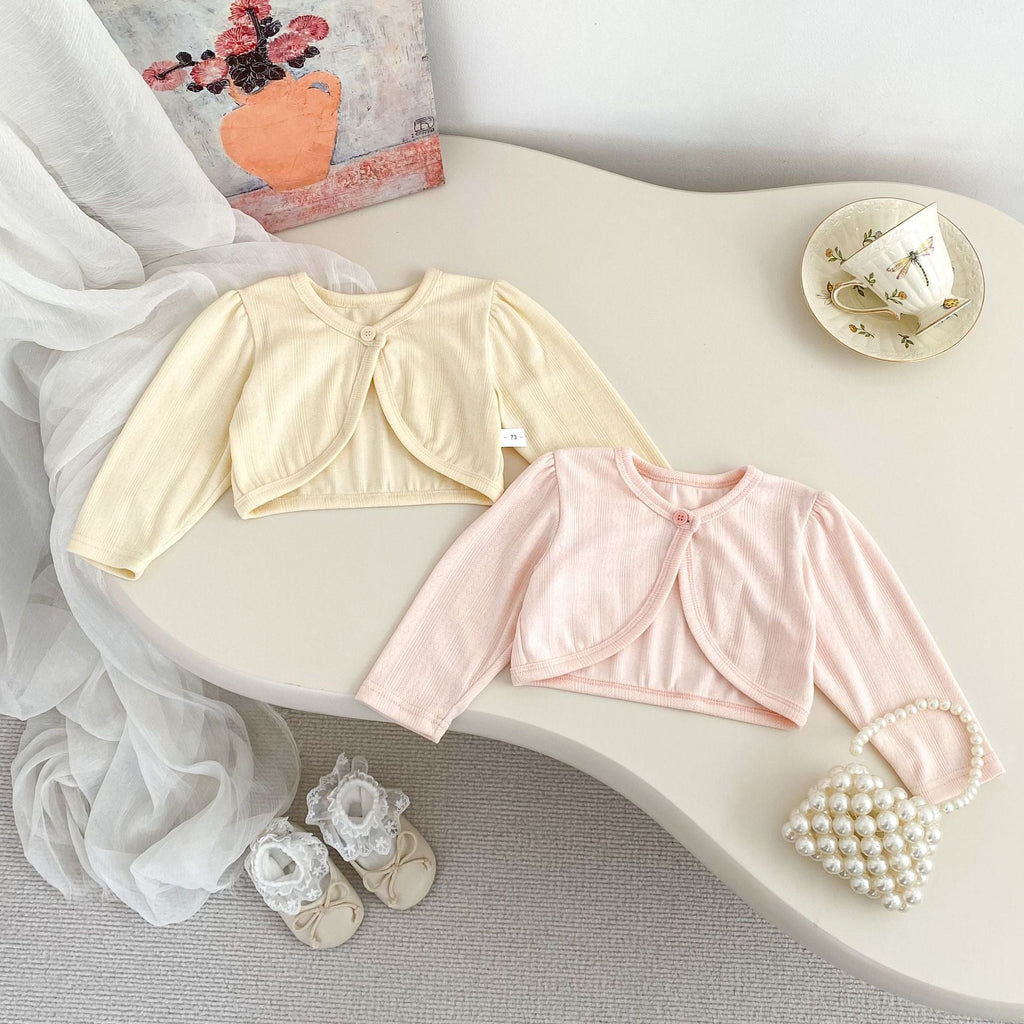 Arrival Summer Girls Short Sleeves Solid Color Top Little Coat and Embroidered Tulle Sleeveless Onesies Dress Set Clothing Set-3
