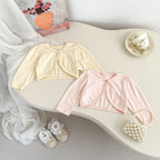 Arrival Summer Girls Short Sleeves Solid Color Top Little Coat and Embroidered Tulle Sleeveless Onesies Dress Set Clothing Set-3