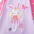 Autumn and Spring Arrival Tulle Decorated Fairy Cartoon Pattern Long Sleeves Dress for Stylish Girls-3