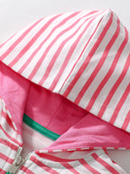 Arrival Baby Kids Girls Strawberry Cartoon And Striped Pattern Zipper Hoodie-4