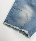 Arrival Summer Unisex Street Fashion Cool and Casual Washed Denim Shorts-4